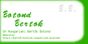 botond bertok business card
